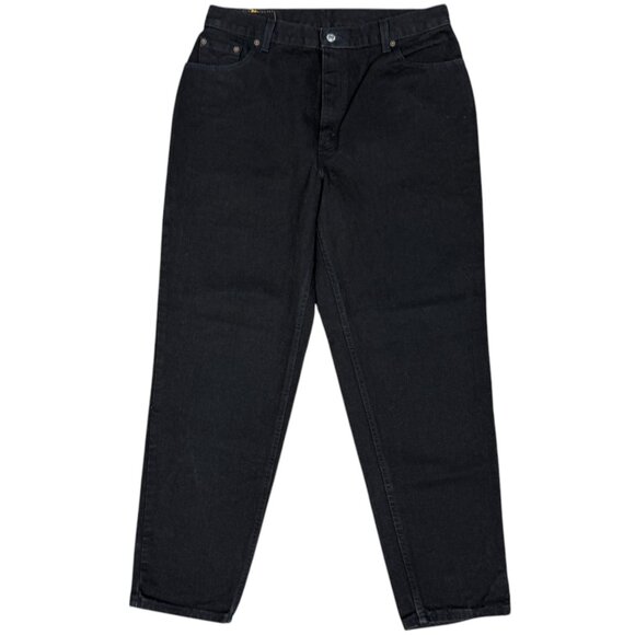 EUC Women's VTG Levi’s 550 Misses Black Relaxed Fit Mom Jeans Stretch | Size 16 - Picture 2 of 9